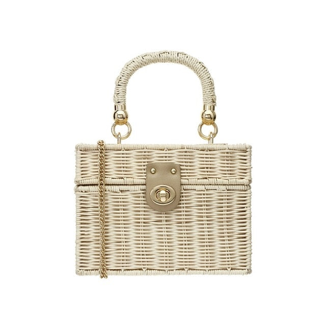 Ylenia-borsa in rattan